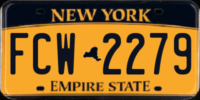 NY license plate FCW2279