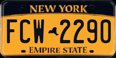 NY license plate FCW2290
