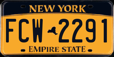 NY license plate FCW2291