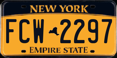 NY license plate FCW2297