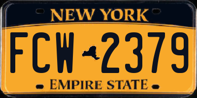 NY license plate FCW2379