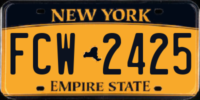 NY license plate FCW2425
