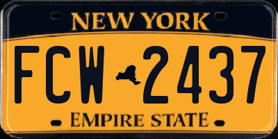 NY license plate FCW2437
