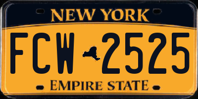 NY license plate FCW2525