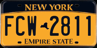 NY license plate FCW2811