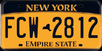 NY license plate FCW2812