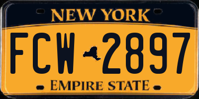 NY license plate FCW2897