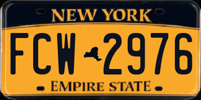NY license plate FCW2976