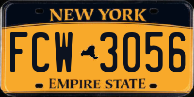 NY license plate FCW3056