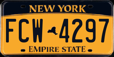 NY license plate FCW4297