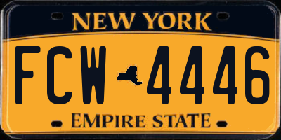NY license plate FCW4446