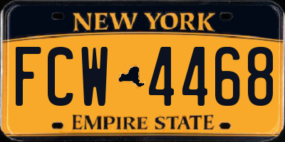NY license plate FCW4468