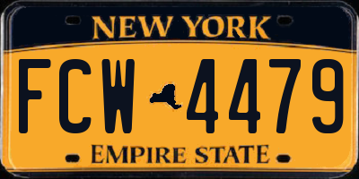 NY license plate FCW4479