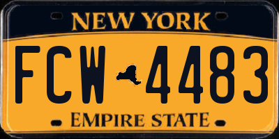 NY license plate FCW4483