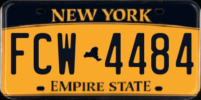 NY license plate FCW4484