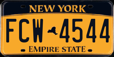 NY license plate FCW4544