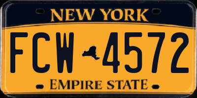 NY license plate FCW4572