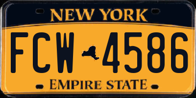 NY license plate FCW4586