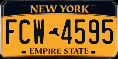 NY license plate FCW4595