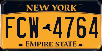 NY license plate FCW4764