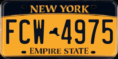 NY license plate FCW4975