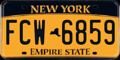 NY license plate FCW6859