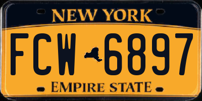 NY license plate FCW6897