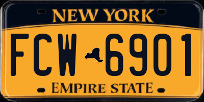 NY license plate FCW6901