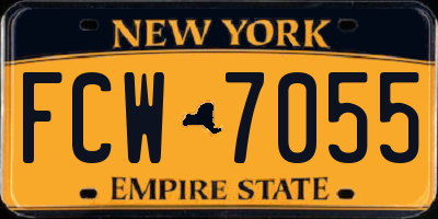 NY license plate FCW7055