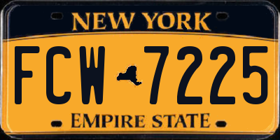 NY license plate FCW7225