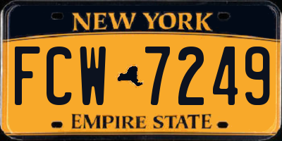 NY license plate FCW7249