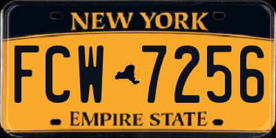 NY license plate FCW7256