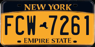 NY license plate FCW7261