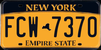 NY license plate FCW7370