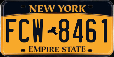 NY license plate FCW8461