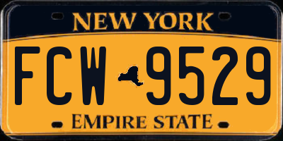 NY license plate FCW9529