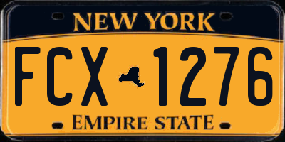 NY license plate FCX1276