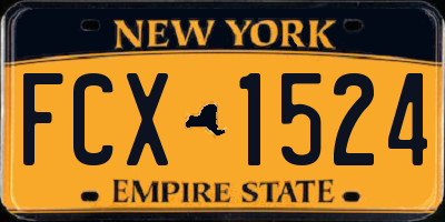 NY license plate FCX1524