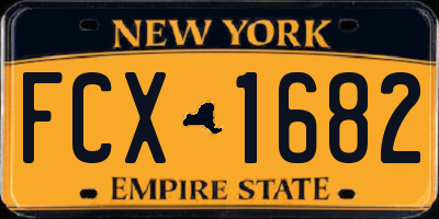 NY license plate FCX1682