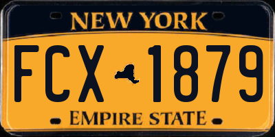 NY license plate FCX1879