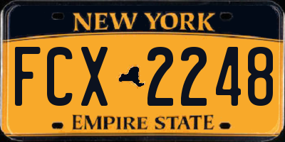 NY license plate FCX2248