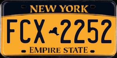 NY license plate FCX2252