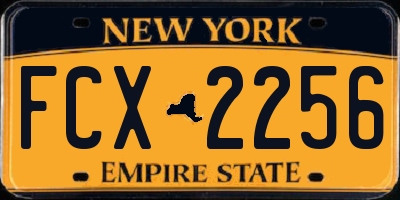 NY license plate FCX2256