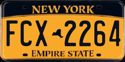 NY license plate FCX2264