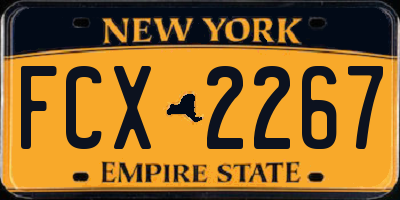 NY license plate FCX2267