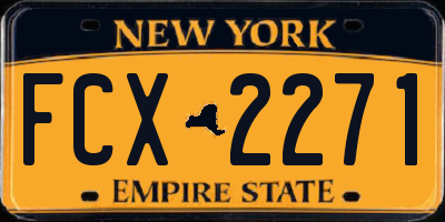 NY license plate FCX2271