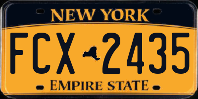 NY license plate FCX2435