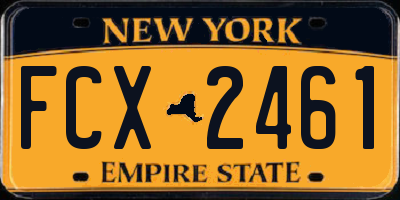 NY license plate FCX2461