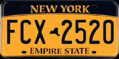 NY license plate FCX2520