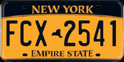 NY license plate FCX2541